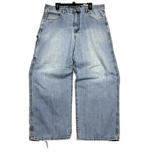 Vintage 90s Nautica 36x30 BAGGY Wide Leg Loose Carpenter Denim Jeans Y2K
